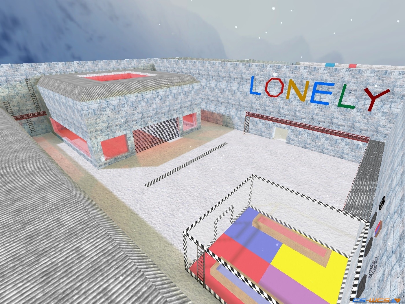 Карта "jail_lonely_snow" для кс 1.6